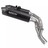 Arrow DUCATI HYPERMOTARD / HYPERMOTARD SP V2 E5+ 2026 LH+RH ROUND TITANIUM DARK SILENCERS + LINK PIPE 77018PRN